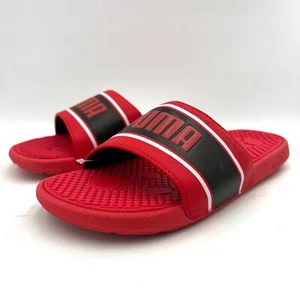 PUMA Unisex Cool Cat Slide Sandal High Risk Red Black White Size 4 E 24 - Picture 1 of 10