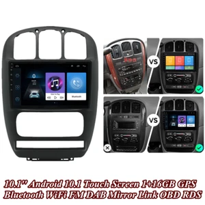Radio stereo 10,1" navigatore GPS per Dodge Caravan Chrysler Grand Voyager 2000-2010 - Foto 1 di 12