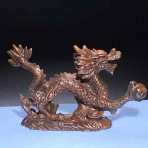 202g Antike Chinesische Handarbeit Messing Exquisite Drachen Statuen Geschenk AH154 - Bild 1 von 4