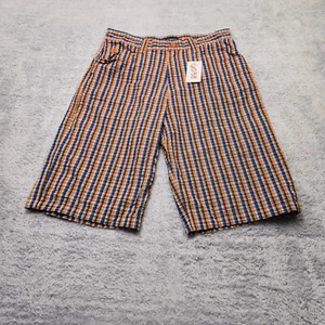 Rocawear Shorts Mens Size 36 Multi Plaid Pockets Seersucker Casual Flat Front - Picture 1 of 9