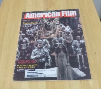 American Film Magazine March 1981 Excalibur Cover, Robert DeNiro Interview Foto 1 de 3