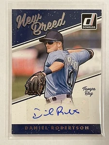 2017 Panini Donruss Daniel Robertson New Breed Auto Rookie RC #NB-DR Baseball - Picture 1 of 2