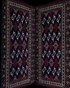 Antik Turkmenisch Buchara Yomud Tasche Gesicht Rosenholz Scharlachrot Rot Blau Deko Teppich - Bild 1 von 16