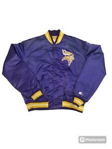 Starter  Minnesota Vikings Sz M Authentic Pro Line Vintage 80’s Satin Jacket