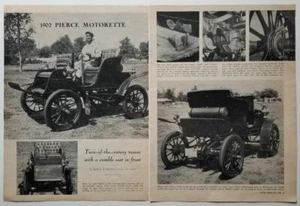 1902 Pierce Motorette 1960 Magazine Write-Up with Photos - Picture 1 of 3