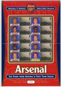 GB 2002 - Arsenel's Heroes Smilers Sheet - Ref: BC-005 MNH - Bild 1 von 1