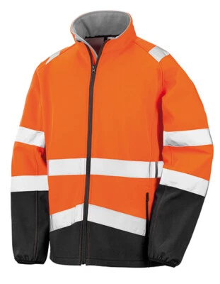 Warnschutz Softshelljacke Regenjacke Arbeitsjacke Warnweste  Warn Orange - Bild 1 von 2