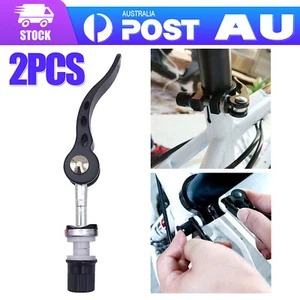 2 x Quick Release Scooter Bicycle Cycle Seat Post Clamp Skewer Bolt Clip Bike L - Picture 1 of 12