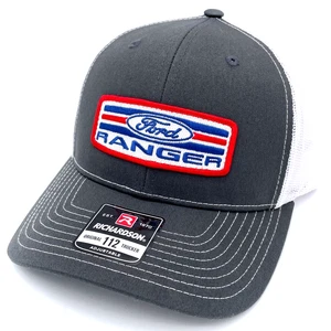 Ford Ranger Vintage Patch Hat - Richardson 112 Charcoal Cap - Truck Pickup T6 - Picture 1 of 8