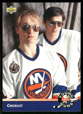 #554 Young Guns Checklist (D. Kasparaitis / V. Malakhov) 1992-93 Upper Deck - Image 1 of 2