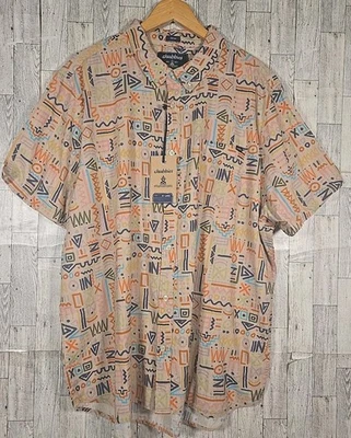 Chubbies Shirt XXL Mens Beige Button Down Disco Deserts Poplin Friday Shirt NEW - Image 1 of 4