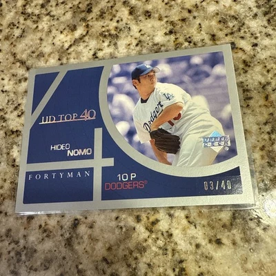 RARO 2003 UD Upper Deck Top 40 Hideo Nomo Rainbow /40 Dodgers Forty man Parallel - Imagem 1 de 4