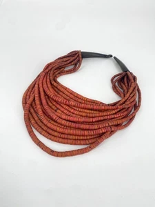 * MONIES PERLEN COLLIER HALSKETTE STATEMENT SCHMUCK ROT SCHWARZ - Bild 1 von 12