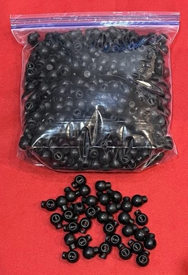 Cerraduras de cable redondas de plástico negro 630 piezas: clips de resorte de palanca: tapones: a granel Foto 1 de 4