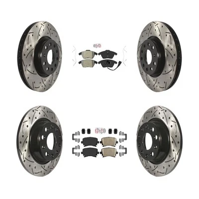 Rotores ranurados perforados cruzados delanteros traseros para Volkswagen CC Passat 2009-2017 oe60 Foto 1 de 4