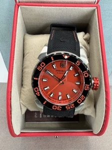 Swiss Military Hanowa Watch 06-4323/5323 Scuba Diver 20ATM Black Orange Silicon - Picture 1 of 13