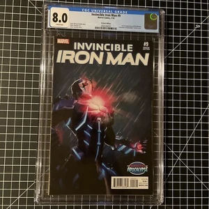 🔥🔑Invincible Iron Man 9 CGC 8.0 Turcotte Variante 1° App Riri🔥🔑 - Foto 1 di 12