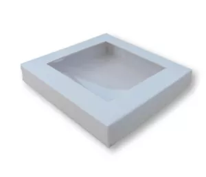 50 WEISSE 4 X 4 ZOLL FENSTERBOXEN, 20 mm TIEF, KARTEN, GESCHENKE, SCHMUCK, KUCHEN USW. - Bild 1 von 3