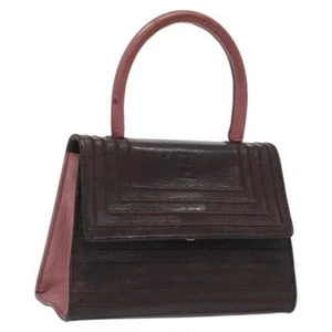 FENDI Hand Bag Leather Brown Gold Auth ar13375 - Picture 1 of 21