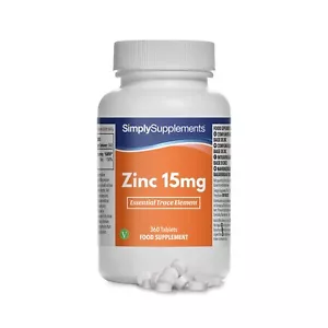 Zinc Elemental 15mg - 360 Comprimidos - Suplemento de calidad - Imagen 1 de 4