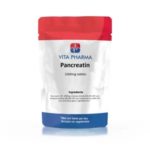 Pancreatin 1000mg tablets VITAPHARMA - Picture 1 of 2