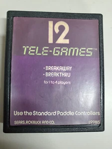 TESTED Breakaway IV 1978 Atari 2600 12 Tele-Games Cartridge only Tested Cleaned - Picture 1 of 3
