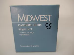 DENTSPLY Midwest Carbide Burs FGOS 1558 Straight Dome End CC 10pack 382660 25 mm - Picture 1 of 6