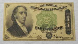 50 Cents Fractional Currency Note Fourth Issue Fr. 1379 - Dexter - Picture 1 of 4