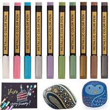 10-Pack Metallic Marker Farben Stifte Kunst Permanent Schreiben Marker