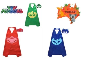 Book Week Kids Gift Superhero PJ Masks Gekko Catboy Cape Mask Costume Cosplay - Picture 1 of 4