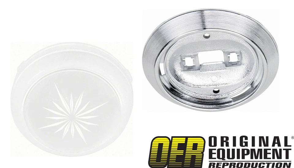 NEW 1971-1979 Oldsmobile Car/Wagon Interior Rear Dome Light/Lamp Base and Lens - Image 1 of 1