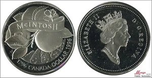 Canada 1 $ 1996 / McIntosh / 25.17 Gr Silver / In Capsule PROOF KM00274 - Picture 1 of 1