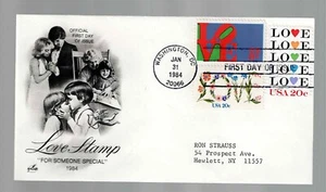 US Scott #2072, First Day Cover 1/31/84 Washington COMBO Love - Picture 1 of 1