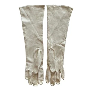 EDELWEISS by GUIBERT FRERES (LORD & TAYLOR) elfenbein Lederhandschuhe Gr. 6 Frankreich - Bild 1 von 2