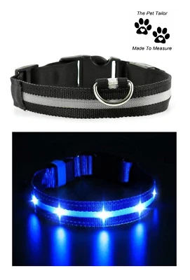 Whippet LED Dog Collar Size M Medium Light Up Flashing Pet Lead Harness - Image 1 of 4