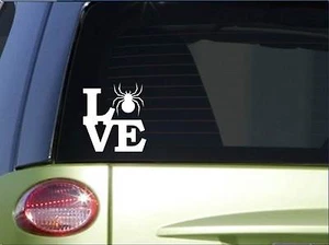 Spider love sticker *H172* 6" vinyl bowl decal terrarium - Picture 1 of 1