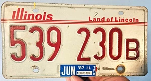 1987 Illinois 539 230B License Plate Truck Four Wheeled Around - Picture 1 of 2