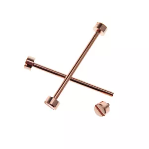 2pcs Rose Gold Stainless Steel Screw Pins Tubes For Invicta watch band lugs - Picture 1 of 2