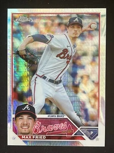 2023 Topps Chrome Prism Refractor Max Fried Atlanta Braves (B) - Picture 1 of 2