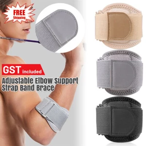Adjustable Elbow Support Strap Band Brace Golf Tennis Forearm Protection Relief - Picture 1 of 10