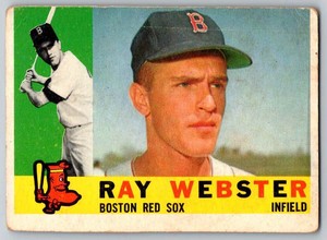 1960 Topps Ray Webster Boston Red Sox #452 VG