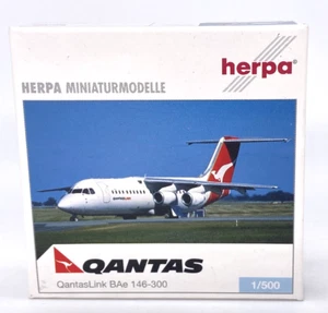 Herpa 513074 Qantas QantasLink BAe 146-300 - 1:500 Scale Diecast Model NOB NEW - Picture 1 of 9
