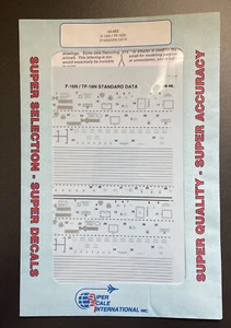 NOS 1/48 Super Scale 48-482 F-16N/TF-16N Standard Data - Picture 1 of 1
