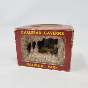 Vintage CARLSBAD CAVERNS Souvenir 3-D Mini Scene of the Big Room Yellow - Picture 1 of 7