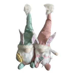 Easter Gnome Faceless Double Bunny Plush Mr. Mrs. Gnome 2022 - Picture 1 of 3