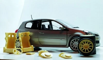  Kit Allestimento Rally Renault Clio R3T 1/18 Transkit Norev Solido Ottomobile - Immagine 1 di 4