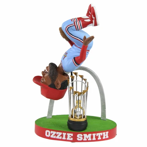 Ozzie Smith St. Louis Cardinals Flip with Gateway Arch - Powder Blue Bobblehead Cover