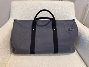 Jack Spade Canvas Weekender Duffle Bag Dark Gray, NO SHOULDER STRAP - Picture 1 of 11