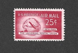 US Stamp C44 AIRMAIL 25 CENT RED universal postal union MINT NH OG FREE SHIP - Picture 1 of 1