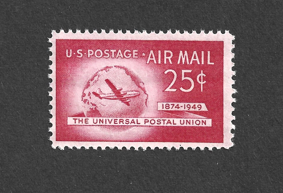 US Stamp C44 AIRMAIL 25 CENT RED universal postal union MINT NH OG FREE SHIP - Image 1 of 1
